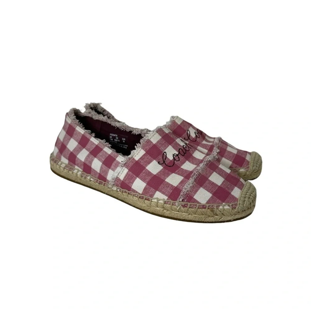 Coach Celina Espadrille With Gingham Print‎ 7.5
